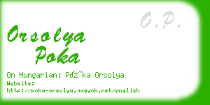 orsolya poka business card